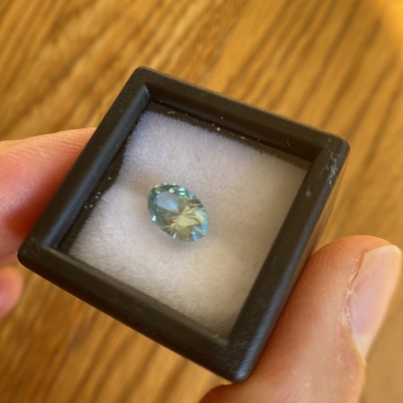 Precision Cut Blue Zircon Gemstone - Brilliant Sparkle! - Picture 6 of 8